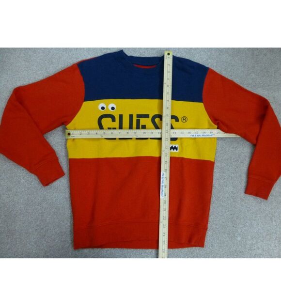 Guess X J Balvin Collab Limited Edition. Color Block Graphic Sweater - Picture 7 of 9